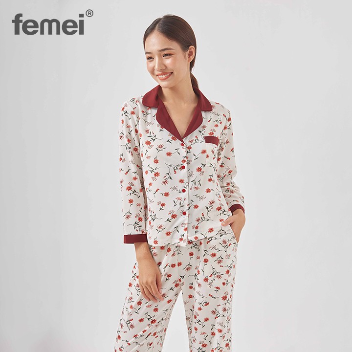 FEMEI - Đồ bộ mặc nhà bộ pyjama dài tay PND009