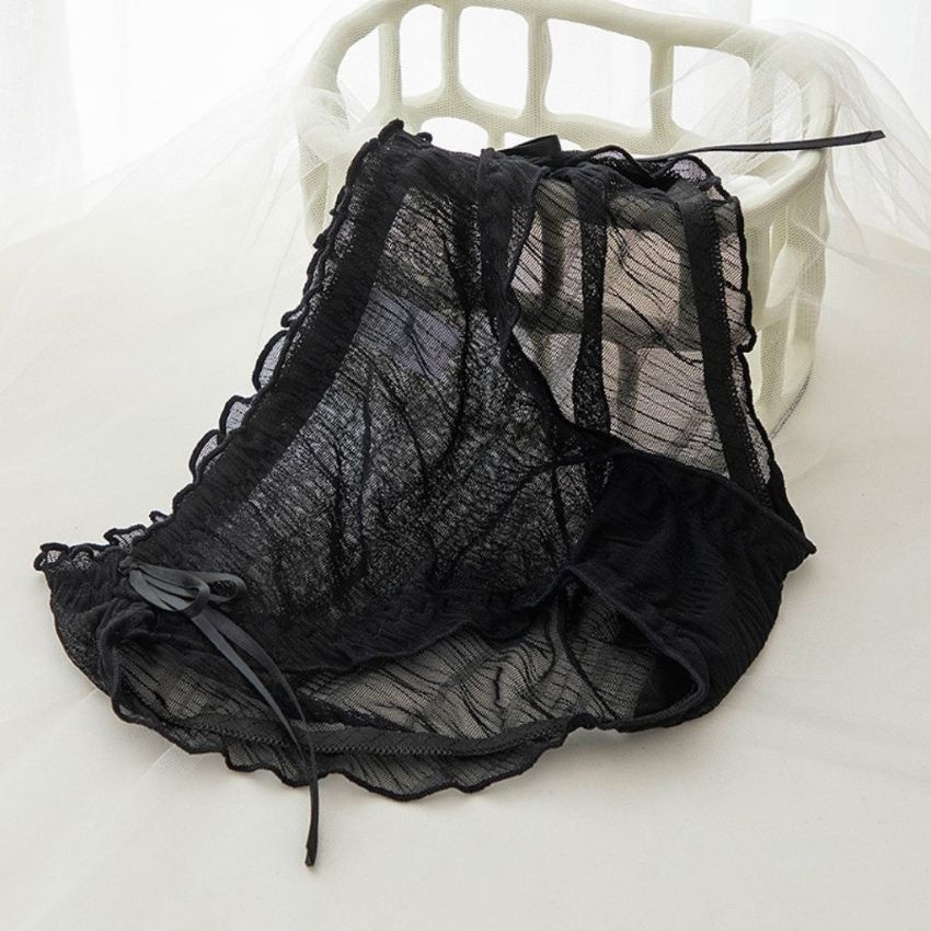 Quần lót nữ cao cấp co dãn mỏng nhẹ, quần chíp nữ ren sexy, gợi cảm đính nơ 2 bên Bellar_bra L4683