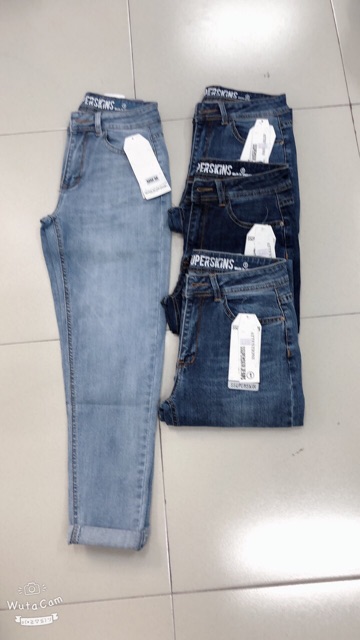 Quần jeans baggy xoăn lai xuất khẩu