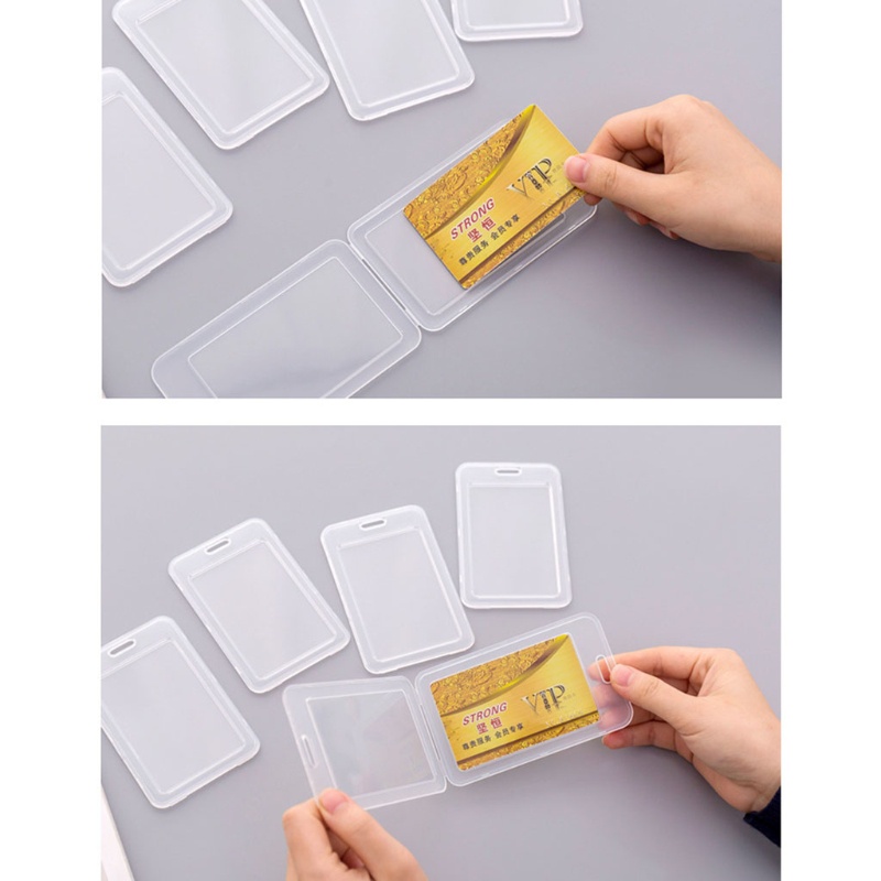 Vỏ đựng thẻ ngân hàng/ danh thiếp/ thẻ ID màu trong suốt tiện lợi cho nam và nữ