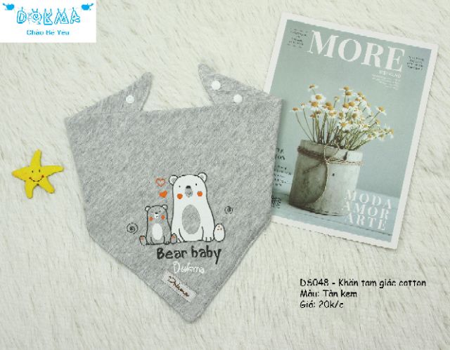 Khăn/Yếm tam giác cotton dokma