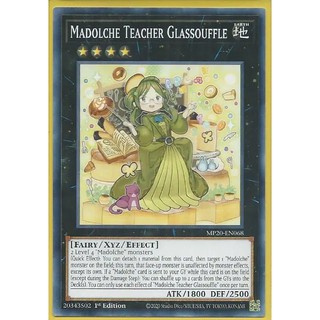 [ Zare Yugioh ] Lá bài thẻ bài MP20-EN068 Madolche Teacher Glassouffle