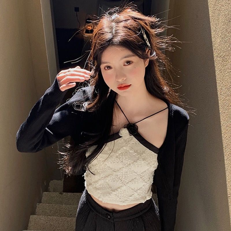 Áo Hai Dây Dáng Ngắn Phong Cách Hàn Quốc 2022 Thời Trang Cho Nữ