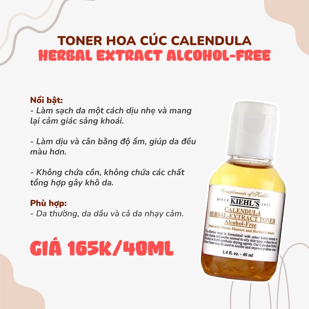 Toner hoa cúc Kiehl s Calendula Herbal Extract Toner Alcohol-free