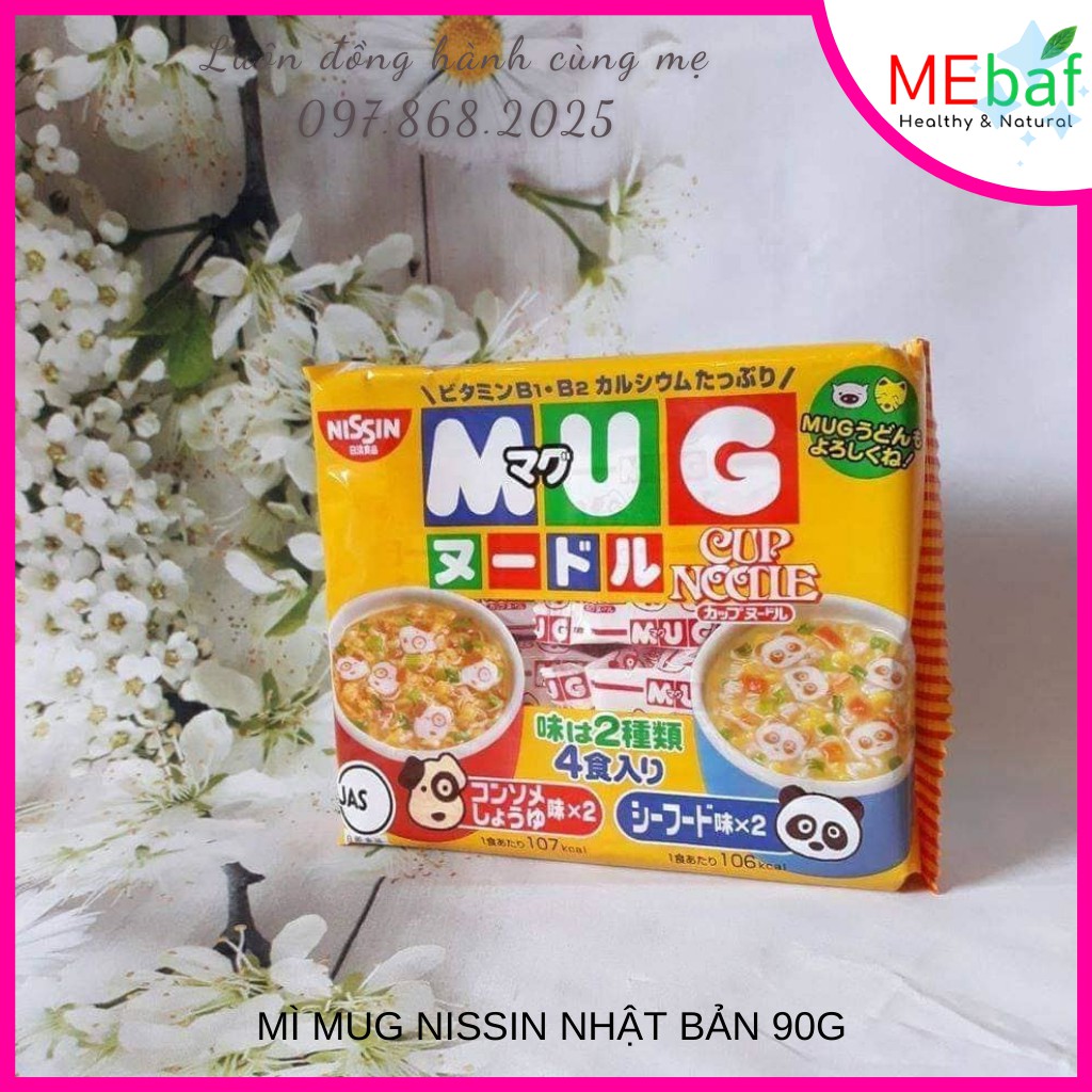 [DATE 9/21] Mì Mug Nissin‎ Nhật Bản mì ăn dặm cho bé 90G DA0012 MEbaf