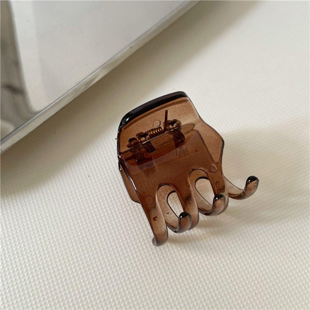 Kẹp Tóc Càng Cua Nhỏ Bằng Acrylic Màu Trơn Phong Cách Hàn Quốc Thanh Lịch Cho Nữ