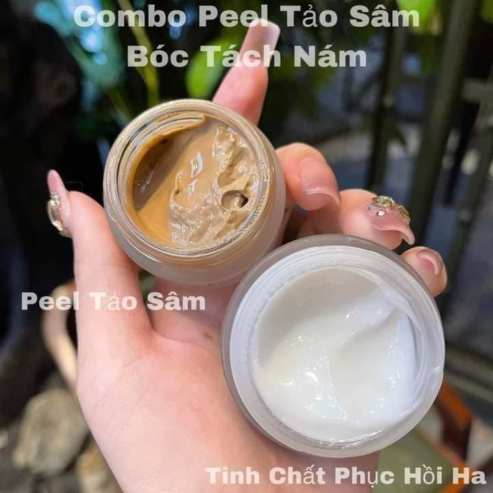 Combo Peel da tảo sâm + Kem Phục Hồi Da Tảo Sâm Bóc Tách Da Đông Y 36 Vị Meea