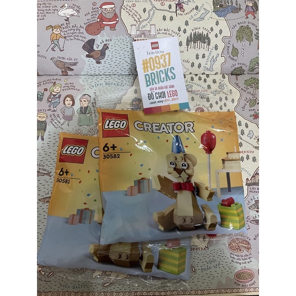 LEGO 30582 BIRTHDAY BEAR CHÚ GẤU MỪNG SINH NHẬT 0937BRICKS