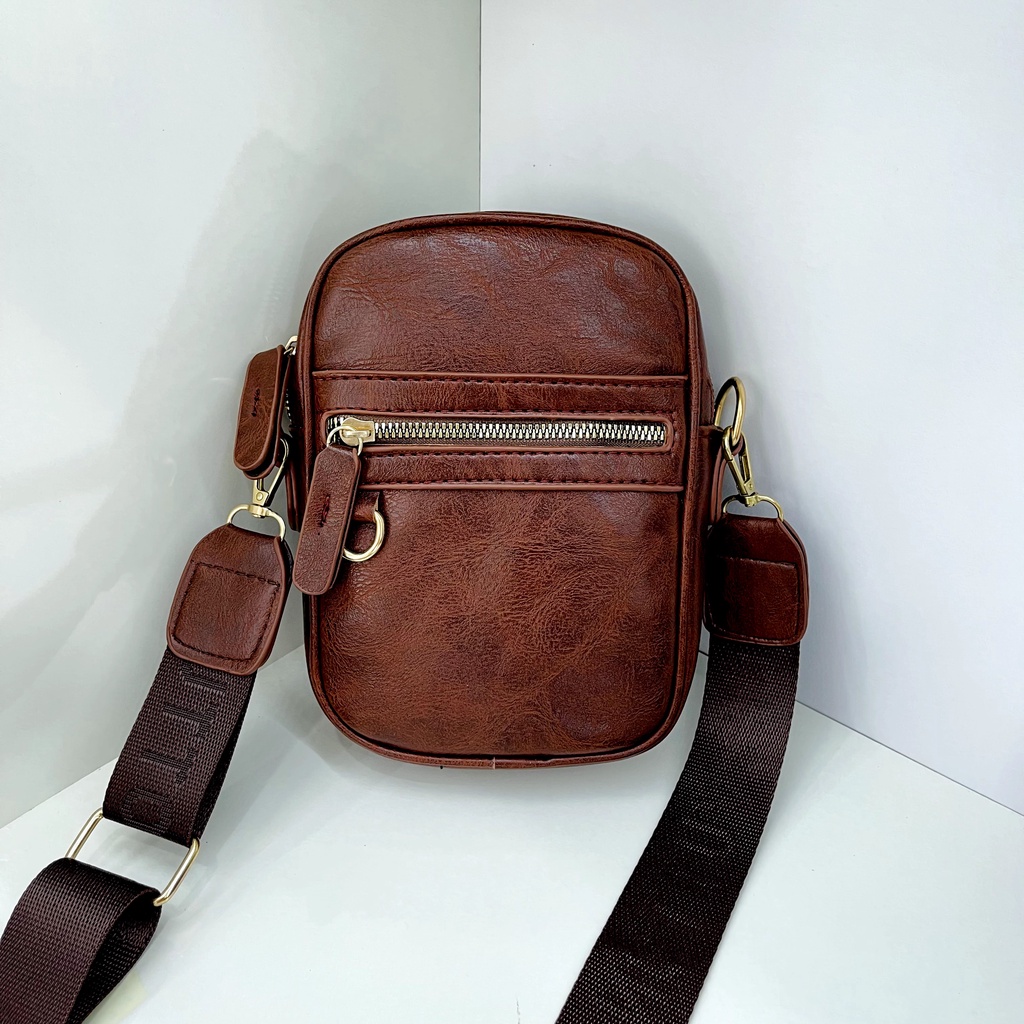 TÚI DA BÒ MINI BAG- PHONG CÁCH ĐƠN GIẢN TINH TẾ- Túi đeo chéo hông Đẹp