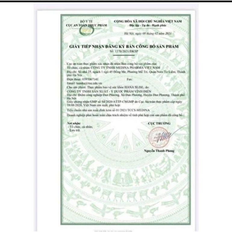 Kẹo giảm cân HANA SLIM mẫu mới 20 viên nâu kèm 5 viên xanh dành cho người chai lỳ béo lâu năm