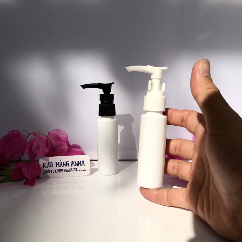 CHAI TRẮNG TRONG 30ml nhỏ thon dài - Chai nhựa Pet xịt nhỏ giọt/ xịt sương , vòi nhấn pumb, nắp bật, nắp nhôm, nhọn