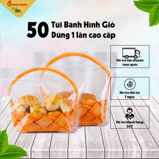 Mua Set 50 Túi Zip đựng bánh Hình Giỏ mây/Giỏ Xách Cao Cấp