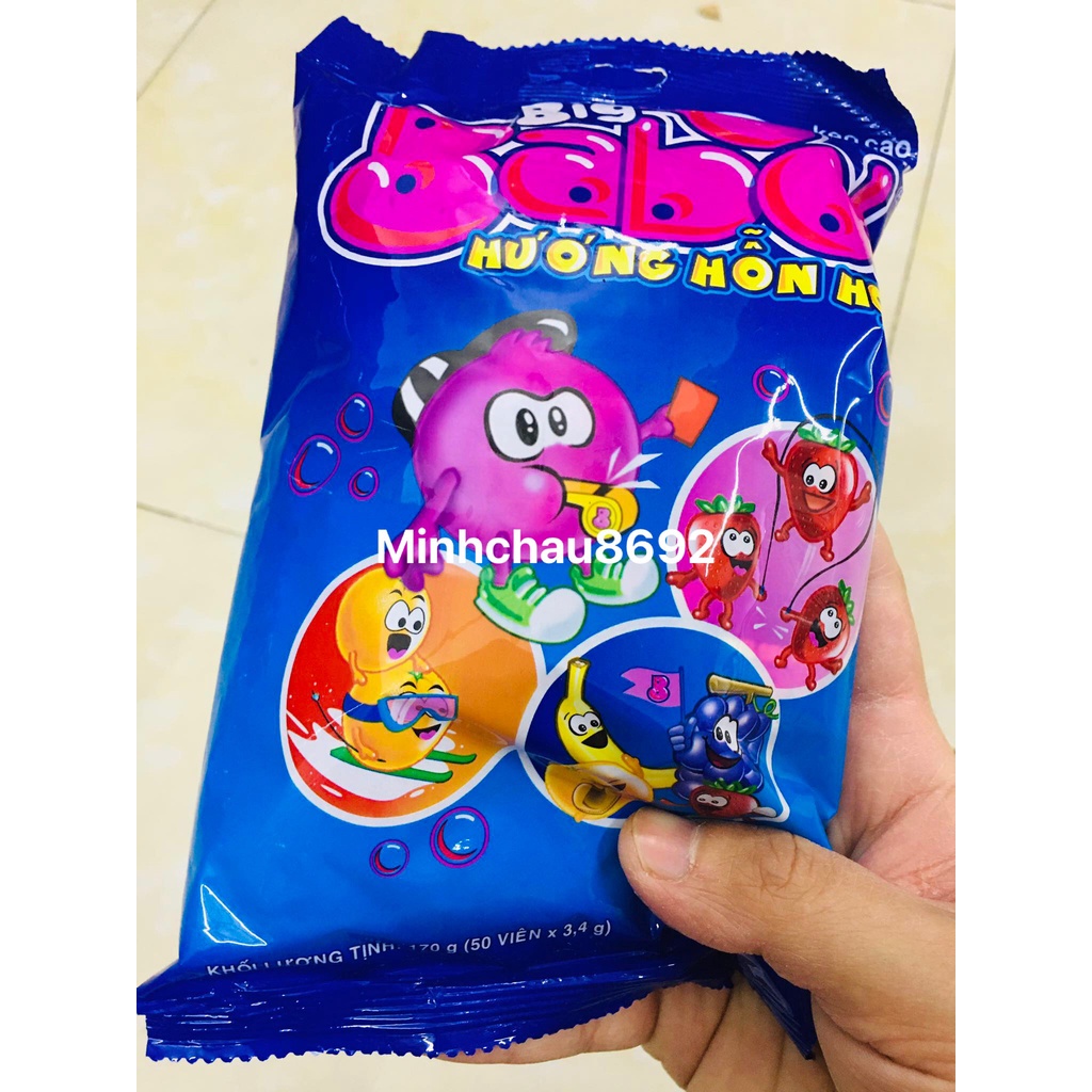 Kẹo Cao Su Bigbabol Gói 50 viên mix nhiều vị