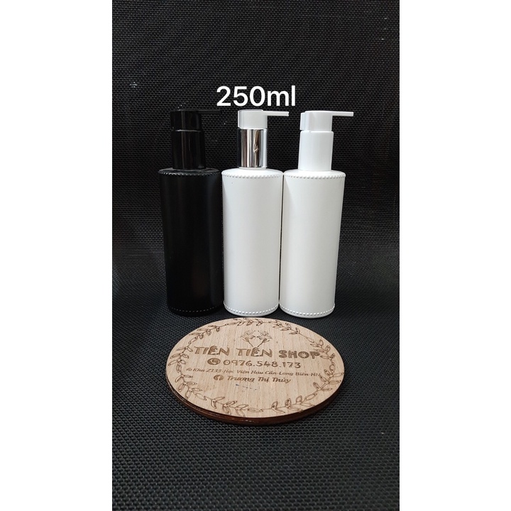 Chai nhựa trắng bưởi đục 250ml vòi ấn