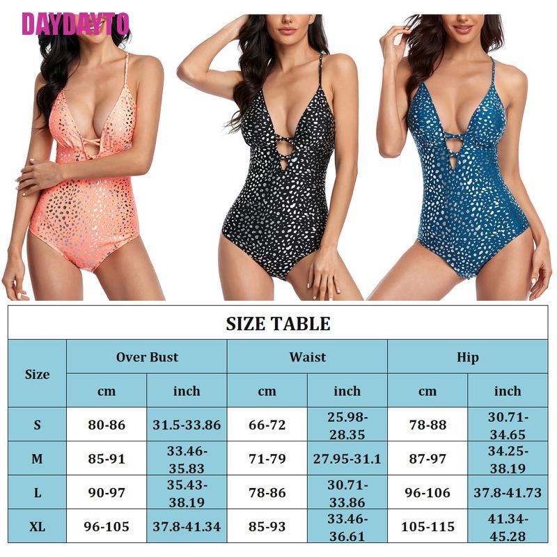 [DAYDAYTO] Womens Bikini One Piece Cut Out Swimsuit Sexy Monokini Bathing Suit