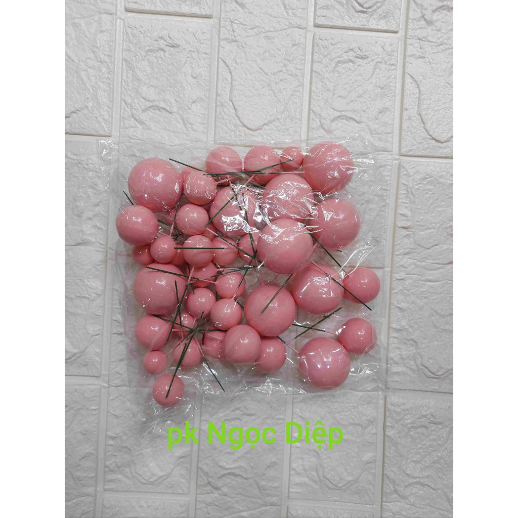 Set 40 bi nhựa xốp trang trí bánh kem