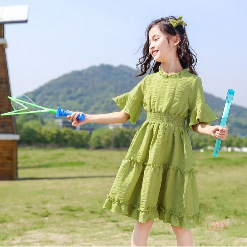 Đầm Công Chúa Thời Trang Mùa Hè Phong Cách Phương Tây Kiểu Mới Dành Cho Bé Gái 2022