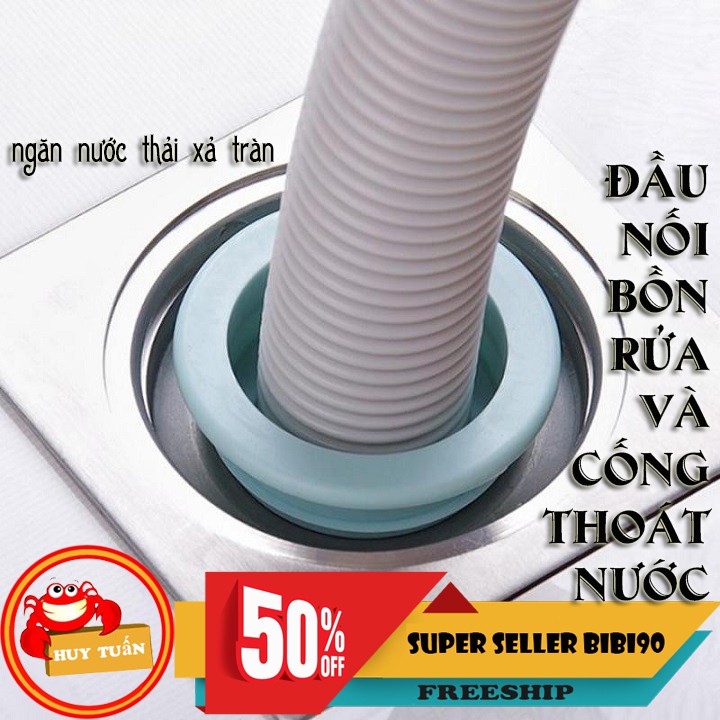 Đầu nối bồn rửa và cống thoát nước ngăn nước thải xả tràn bibi90