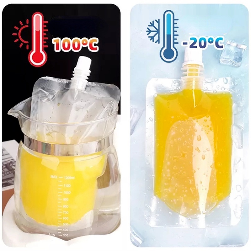Túi Nhựa Trong Suốt Đựng Nước Trái Cây Tiện Dụng 200-2500ML DIY