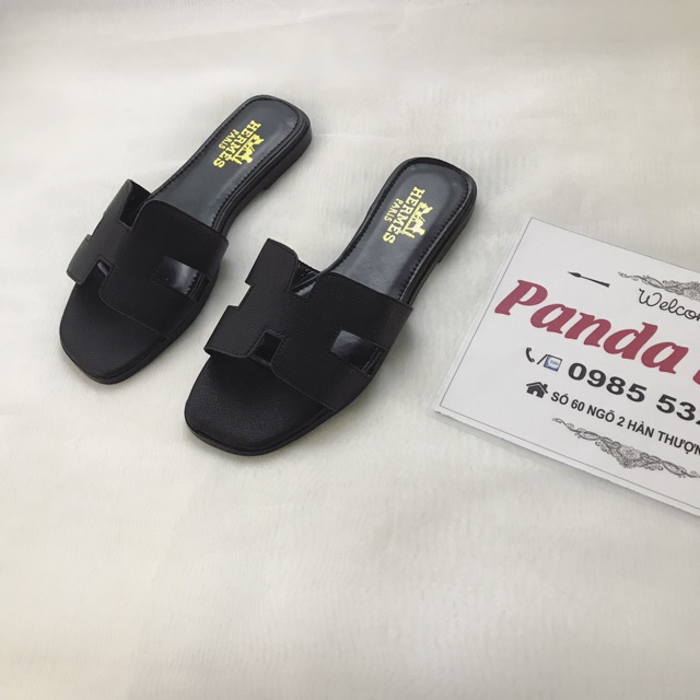 Dép lê Hm bản trơn da xước - Kèm video