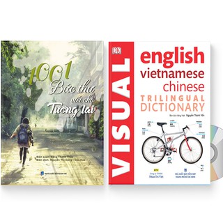 Sách - Combo: 1001 Bức thư viết cho Tương lai + Visual English Vietnamese Chinese Trilingual Dictionary + DVD nghe sách
