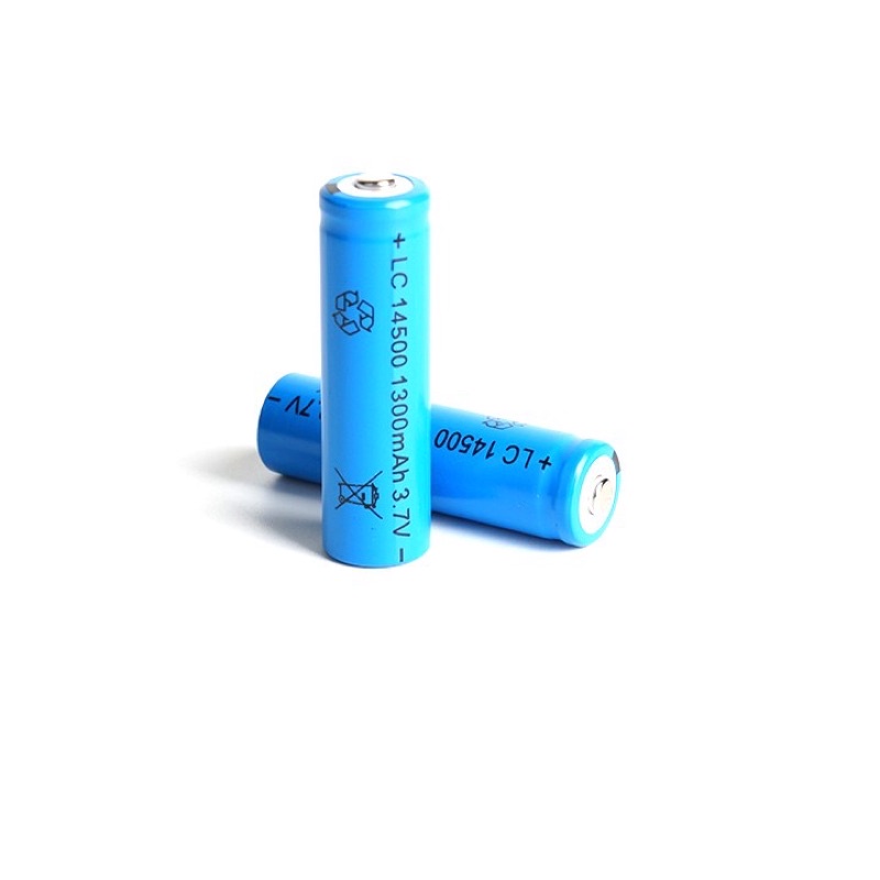 Pin sạc Lithium ion 14500  màu xanh nước biển