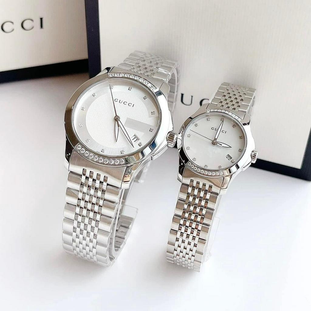 Đồng Hồ Nam Gucci G Timeless Silver Dial Diamond YA126407