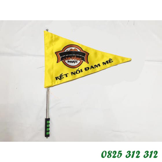 Gậy gắn cờ dẫn đoàn du lịch cầm tay, cán treo cờ phượt 2m và 1m2
