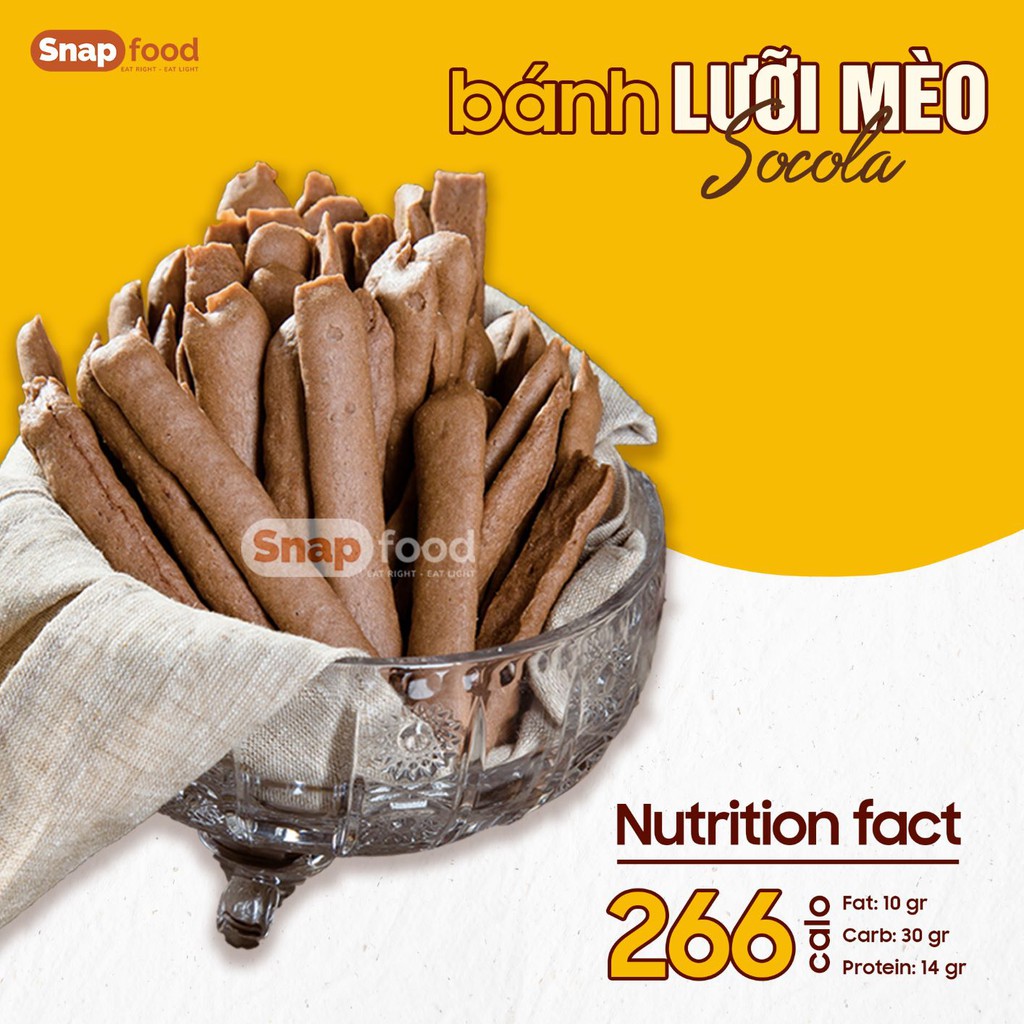 TRIPPLE COMBO 4 - Bánh quy Lưỡi mèo & Bánh quy Protein không whey & Bánh ngói GIẢM CÂN - Snap Food