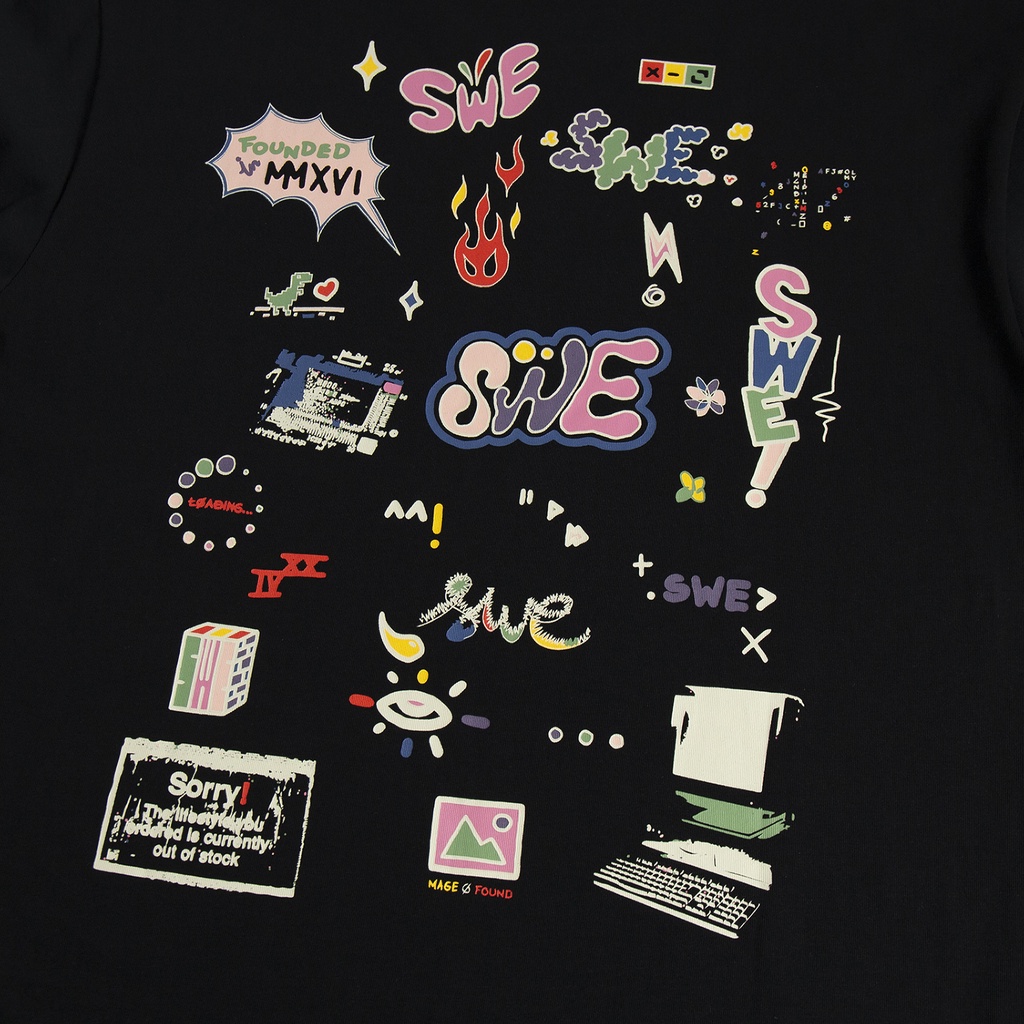 Áo thun tay lỡ Men194 vải coton dày dặn, co dãn, form rộng - SWE LIFESTYLE