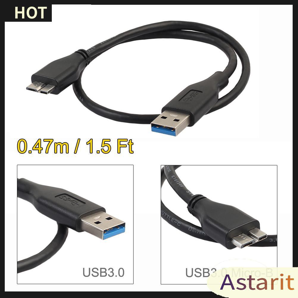 Dây Cáp Chuyển Đổi 47cm 1.5ft Usb 3.0 Male-A Sang Usb3.0 Micro-B