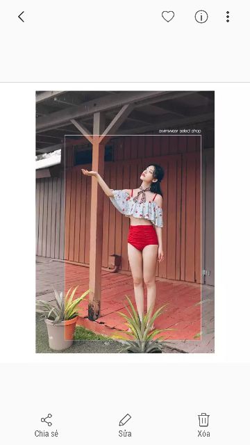 Bikini 2 mảnh cạp cao áo nhún bèo | BigBuy360 - bigbuy360.vn