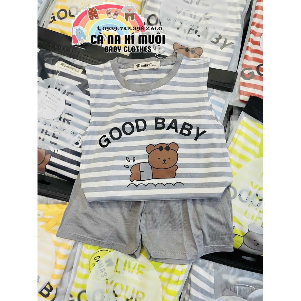 ✨Size(7-32Kg)✨FREE SHIPBộ MinKy Mom CaNa's Sát Nách Cotton Lạnh Dể Thương Cho Bé Gái Bé Trai, Đủ Màu