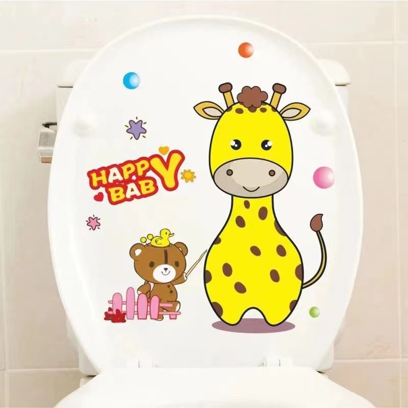 Miếng Dán Trang Trí Toilet Họa Tiết Độc Đáo Thời Trang