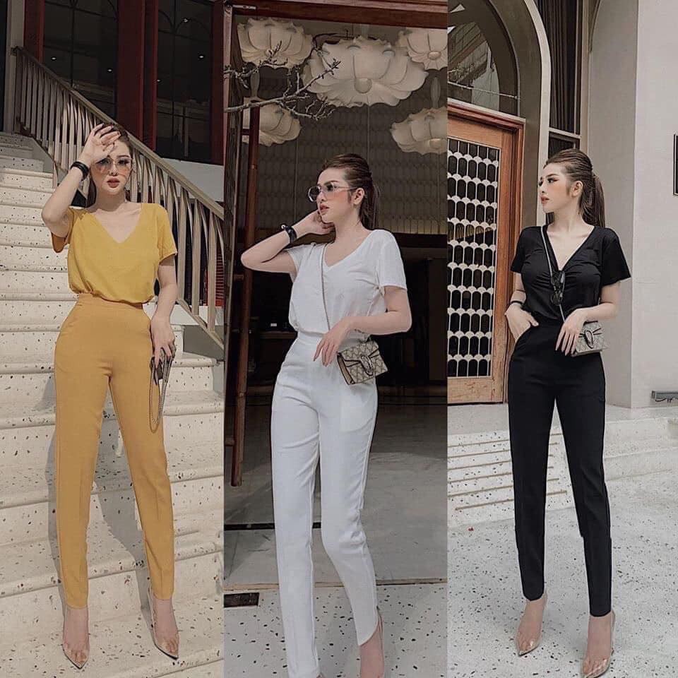 Áo phông  nữ cổ tim ZARA tay ngắn - hàng đẹp