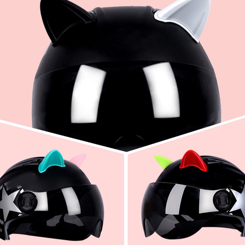 Sticker Dán Trang Trí Mũ Bảo Hiểm Hình Tai Mèo Ngộ Nghĩnh