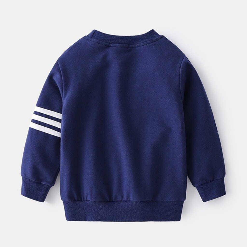 Bộ Thu Đông Cho Bé BINBON KIDS, Bộ dài tay bé trai 3 Vạch Chất Nỉ Da Cá Cho Bé từ 7-27kg