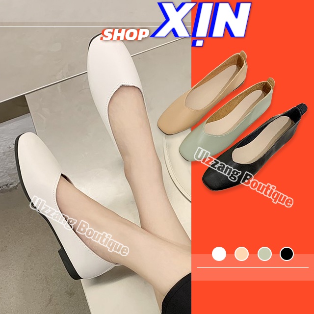 Giày búp bê mũi vuông kiểu dáng thời trang cho nữ
