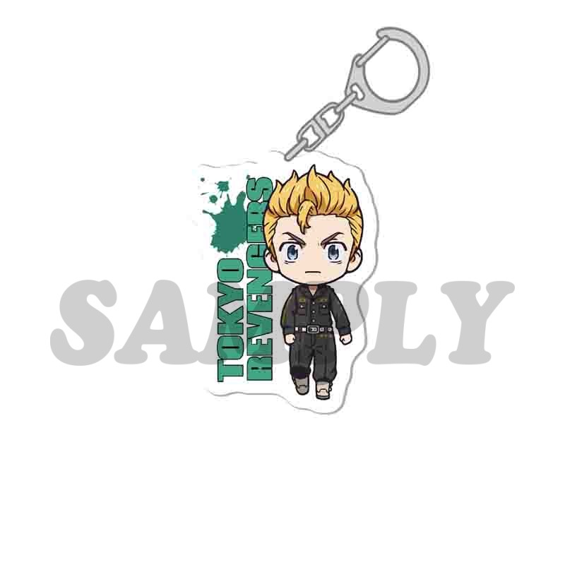 Móc khóa họa tiết hoạt hình Tokyo Revengers Manjiro Sano Draken Mikey Ken 2 mặt xinh xắn