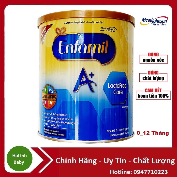 Sữa Bột Enfamil a+ LactoFree Hộp 400g (Cho Trẻ Tiêu Chảy)