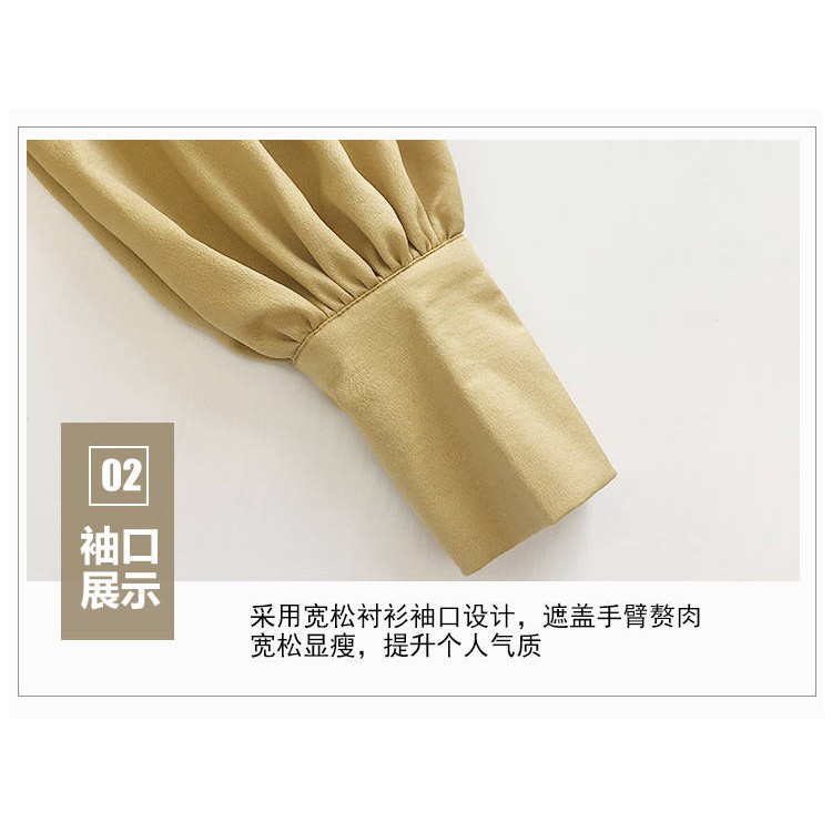 Áo sơ mi nữ đẹp kiểu Hàn Quốc, áo sơ mi nữ công sở cao cấp cổ V tay bồng | BigBuy360 - bigbuy360.vn