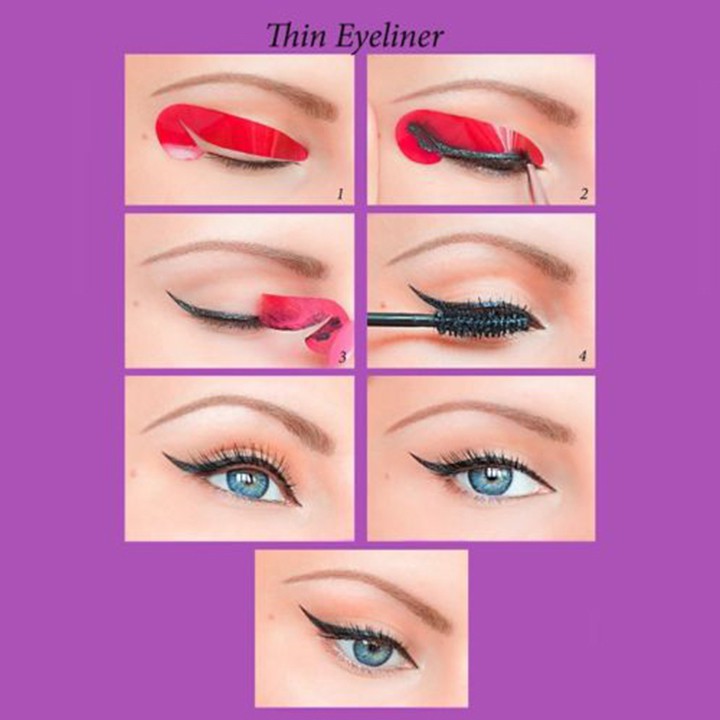 Bộ 48 khuôn kẻ mắt lông mày sẵn eyeliner sticker trang điểm mí mắt mèo dễ dàng tiện lợi youngcityshop 30.000