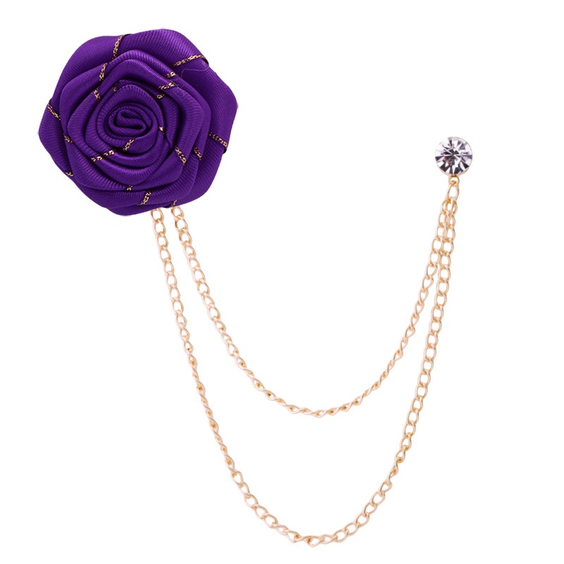 EFAN Ghim Cài Áo Hình Hoa Hồng Phối Tua Rua Phong Cách Hàn Quốc Cho Nam Và Nữ