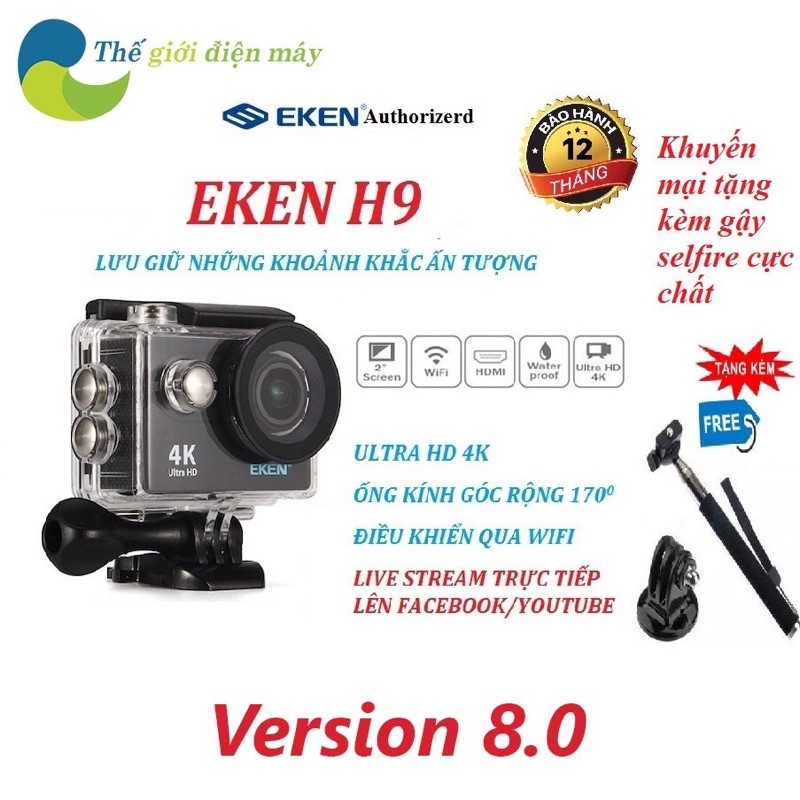 Camera hành trình EKEN H9R Ver 8.0 Camera 20MP chính hãng