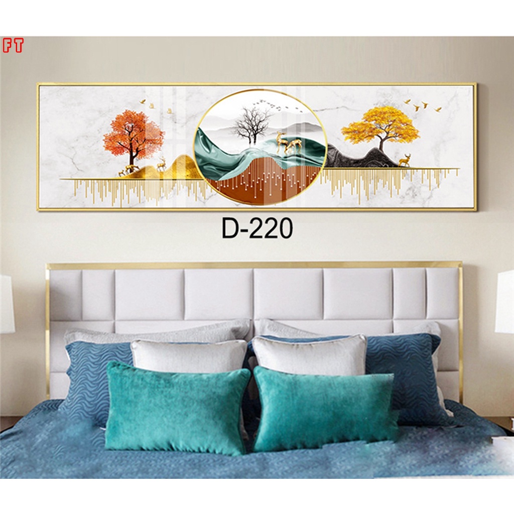 Tranh Treo Tường Tranh Đơn 1 bức Dài Đôi Công Tình Nhân Trang Trí Đầu Giường Phòng Ngủ Phong Cách Hiện Đại