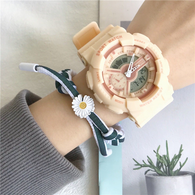 Đồng Hồ Điện Tử Đeo Tay Kỳ Lân Màu Xanh matcha Hoa Anh Đào Dành Cho Nam Và Nữ 8.1