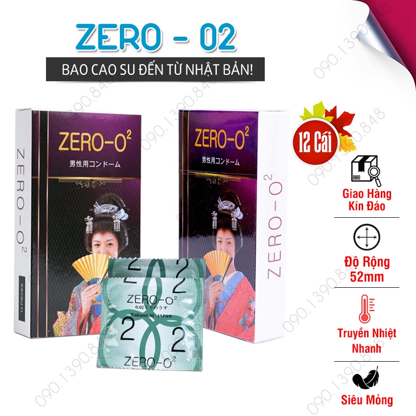 Hàng HOT- Bao Cao Su Zero O2 Siêu Mỏng 24 Cái thumbnail