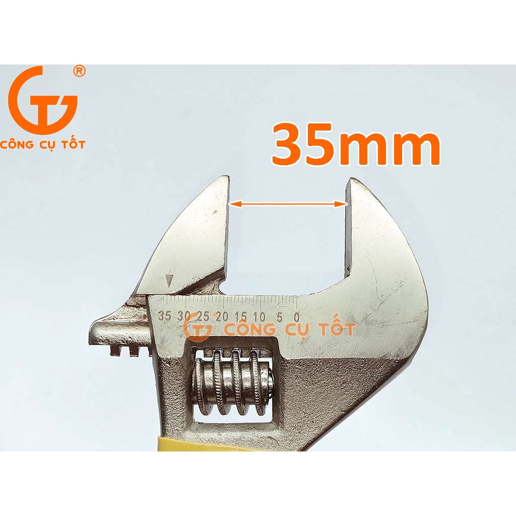Mỏ lết 12inch 300mm bằng thép 45 hiệu LS có thước đo độ mở