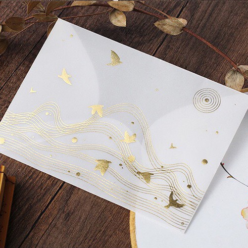 Bộ 3 phong bì nhũ kim vàng (PB09)