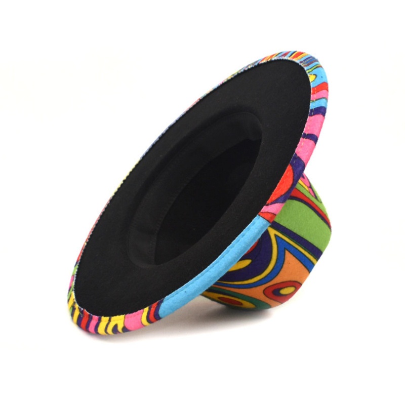 Mũ Phớt In Họa Tiết Graffiti Phong Cách Anh Quốc Thời Trang Thu Đông Dành Cho Nam Và Nữ